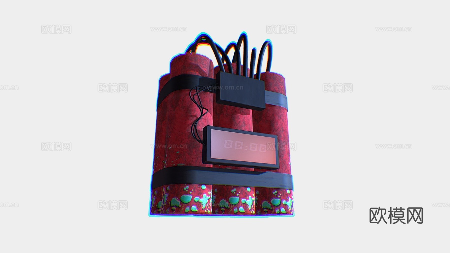 炸弹3d模型下载（渲染图1）