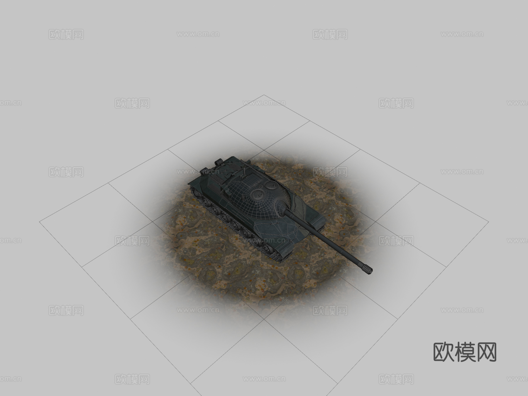坦克JS73d模型下载（渲染图2）