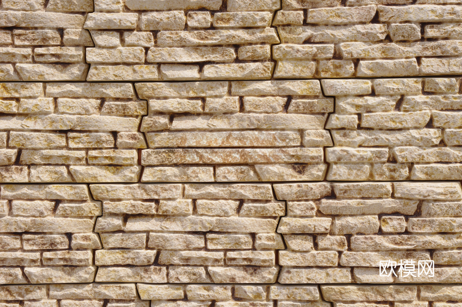 规则自然形态干垒石，毛石墙面63