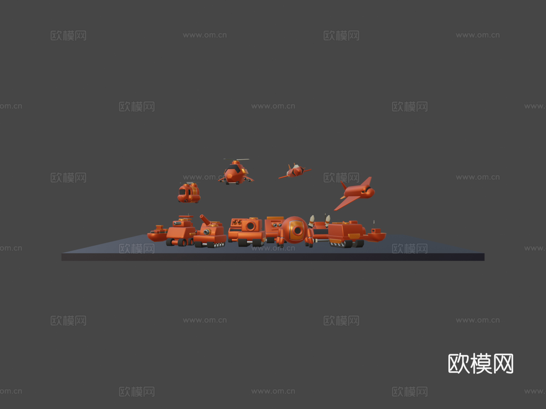 高级战争橙星军团3d模型下载（渲染图5）