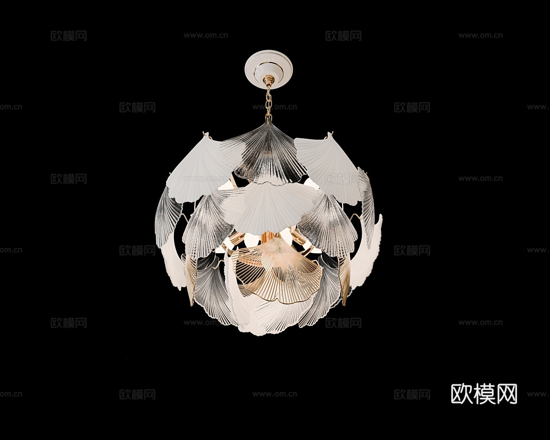 Cloyd 奢华吊灯3d模型下载（渲染图2）