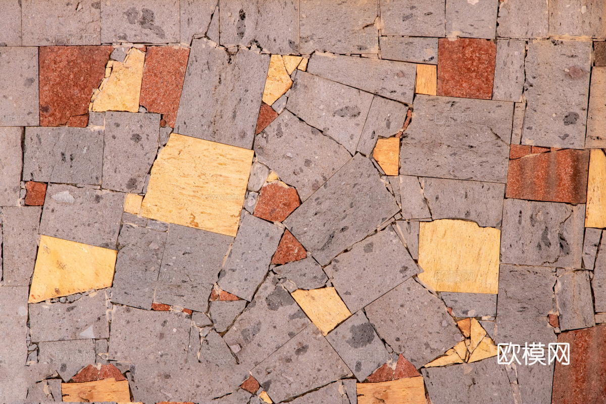 不规则多边形干垒石，自然毛石肌理133下载