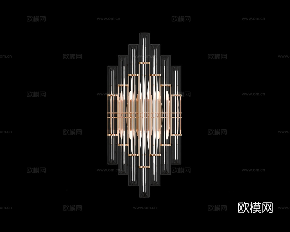 Cloyd 轻奢壁灯3d模型下载（渲染图1）