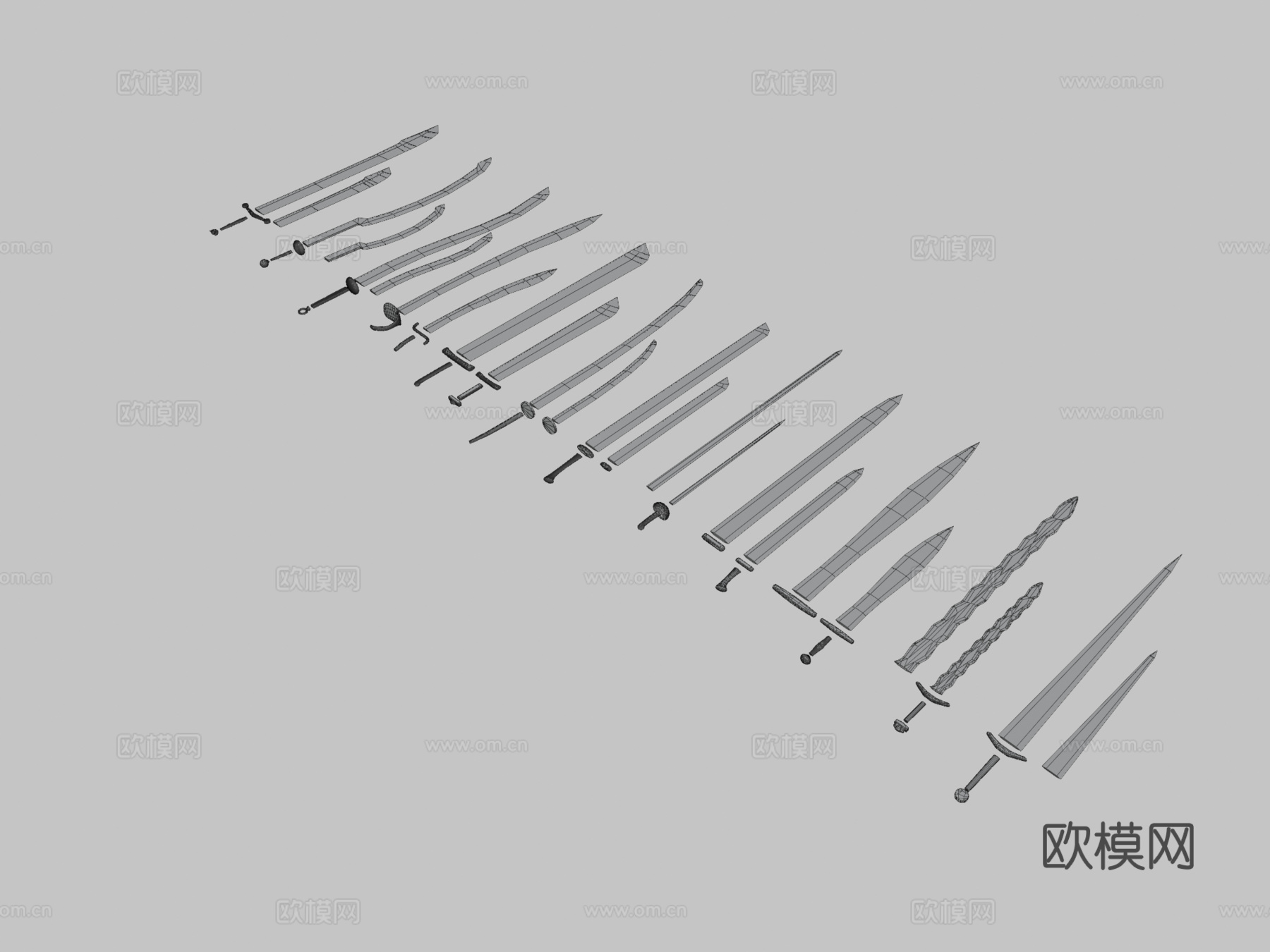 模块化剑3d模型下载（渲染图3）