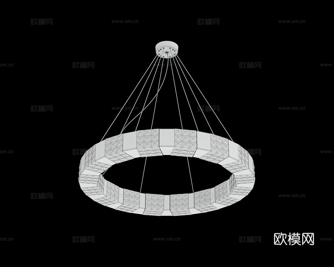 Cloyd 轻奢圆环吊灯3d模型下载（渲染图3）