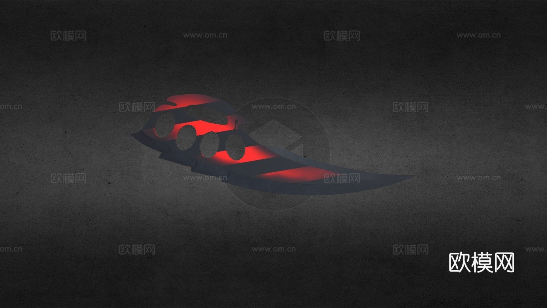 指节刀红虎爪刀天空3d模型下载（渲染图1）