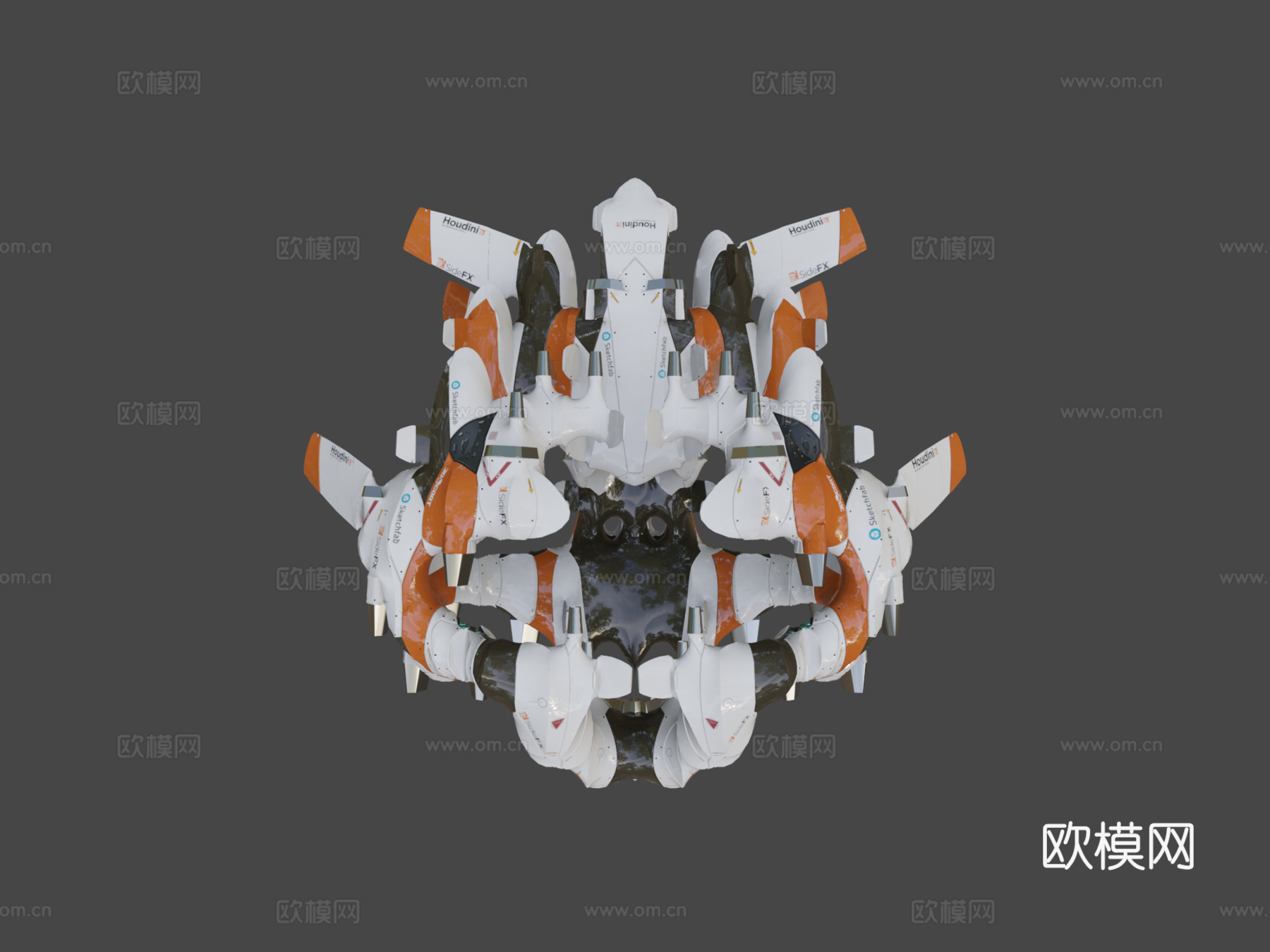 程序化硬表面建模测试9.72浅井13d模型下载（渲染图5）
