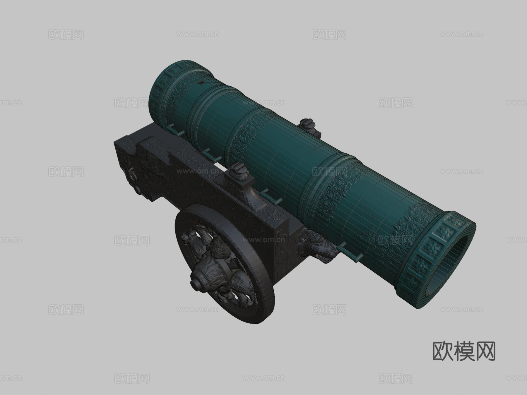 沙皇炮3d模型下载（渲染图2）