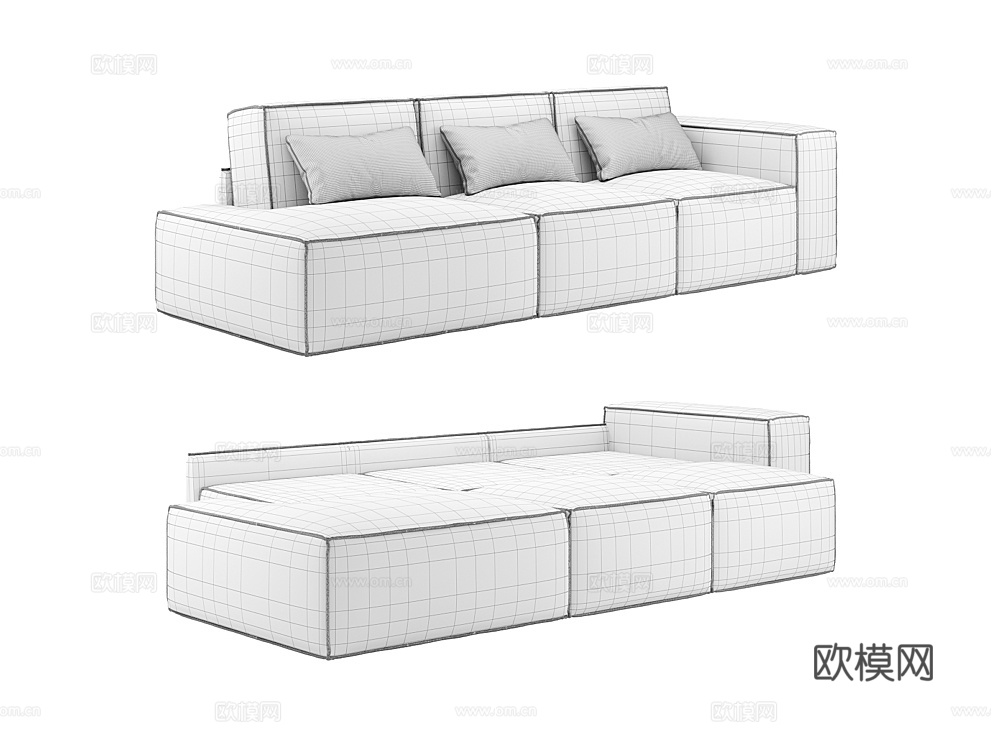 MEBELFORM 三人沙发 沙发床3d模型下载（渲染图5）