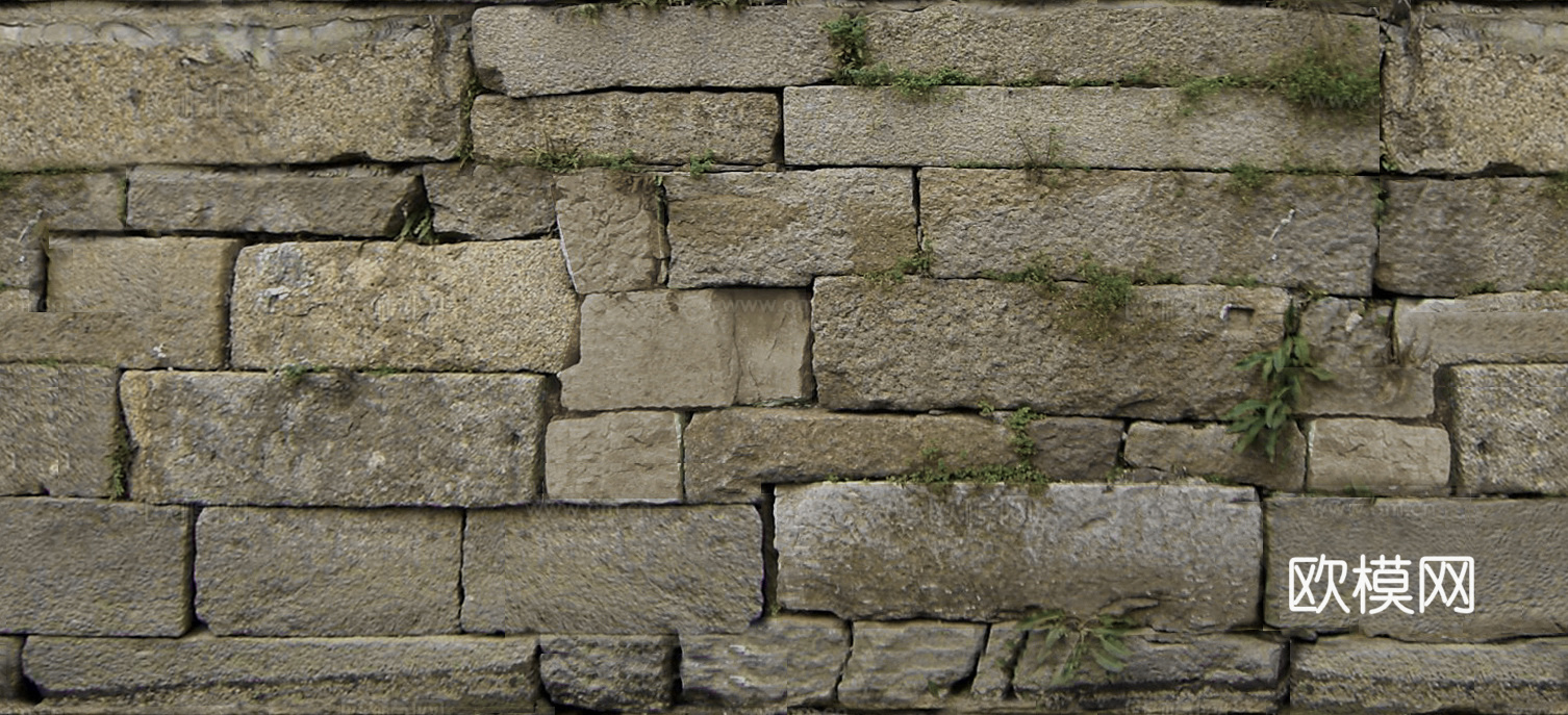 规则自然形态干垒石，毛石墙面30