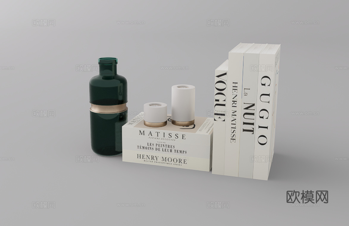 摆件组合su模型