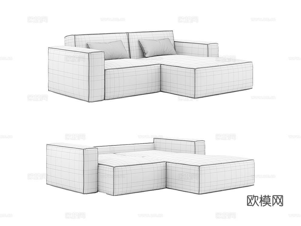 MEBELFORM 二人沙发 沙发床3d模型下载（渲染图5）