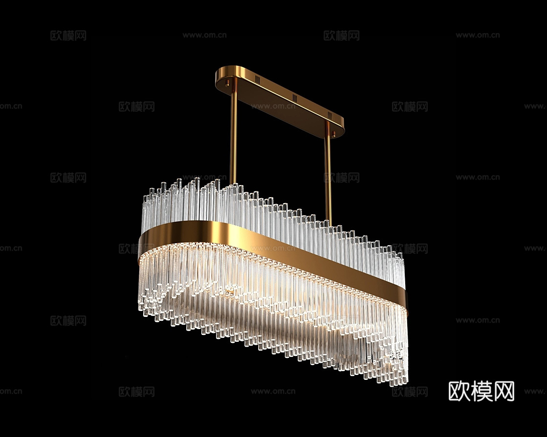 Cloyd 轻奢吊灯3d模型下载（渲染图1）