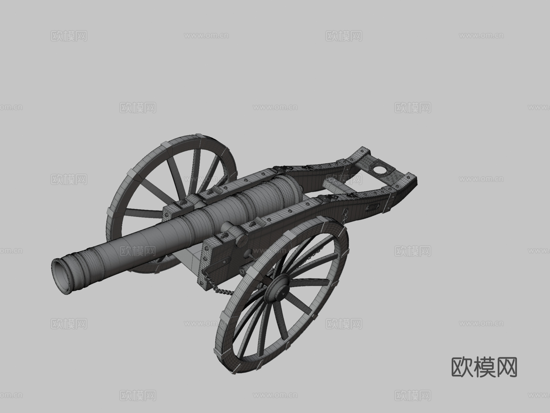 炮CG模型3d模型下载（渲染图3）
