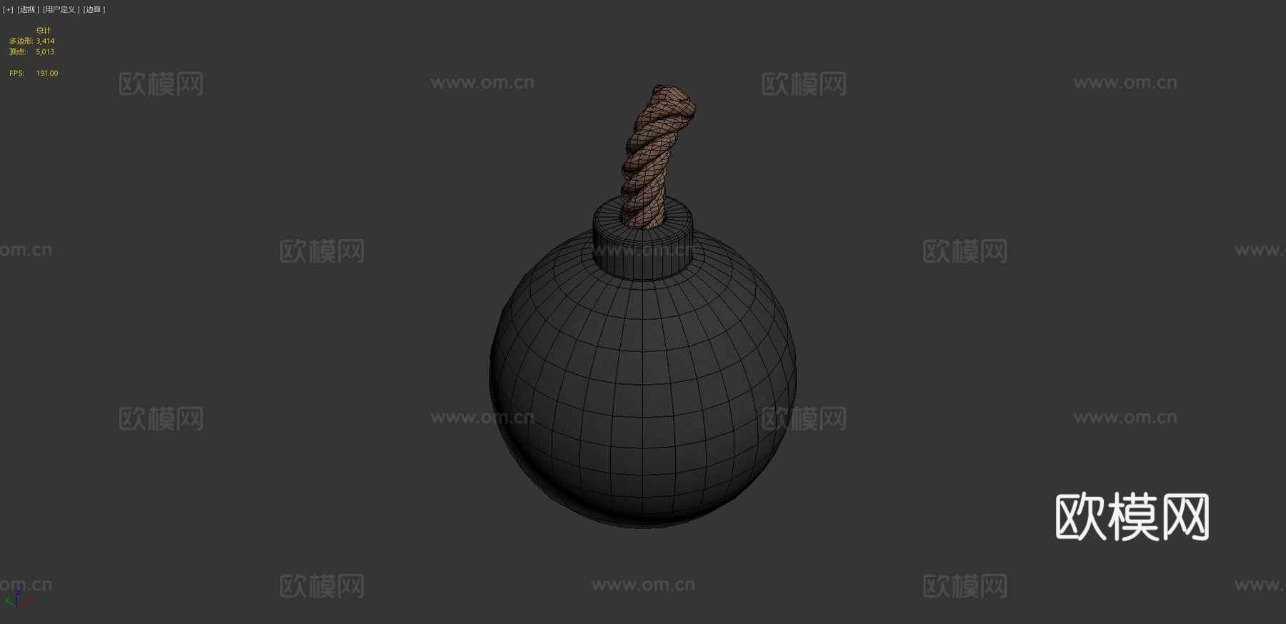 简易炸弹3d模型下载（渲染图4）