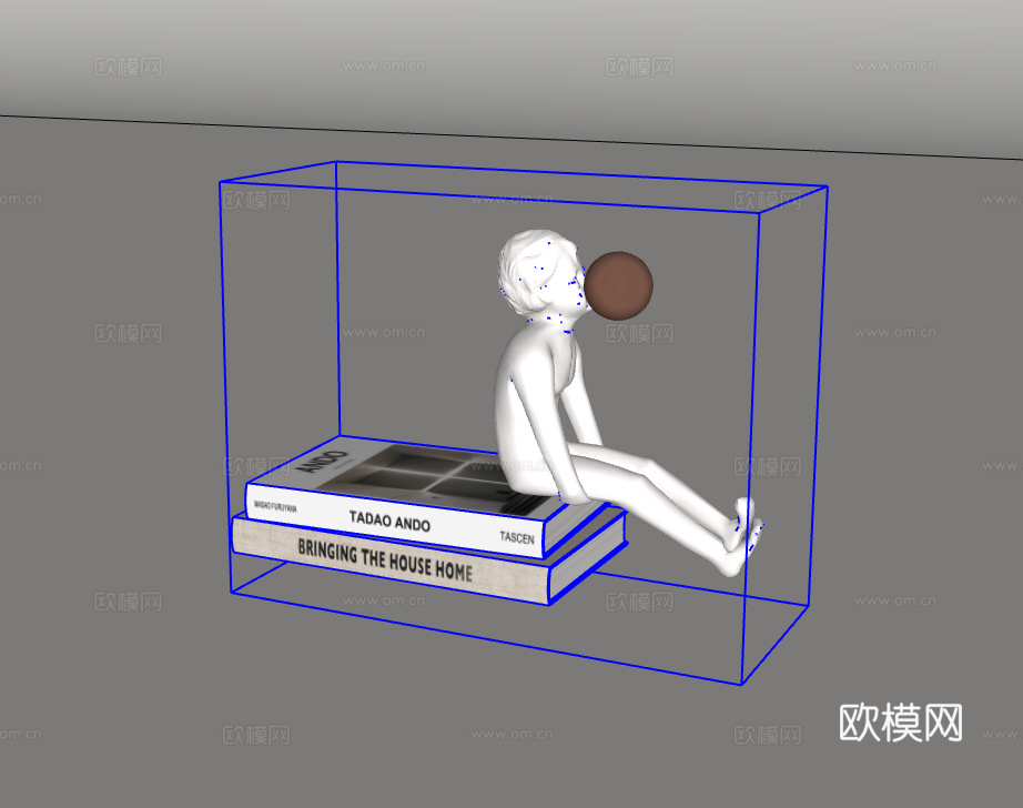 摆件组合su模型下载（渲染图2）