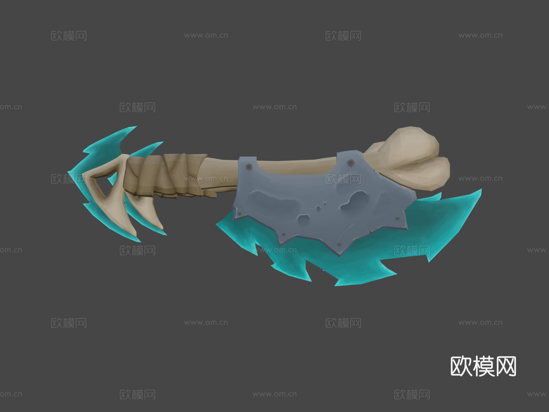 冰斧光滑骨骼对比3d模型下载（渲染图5）