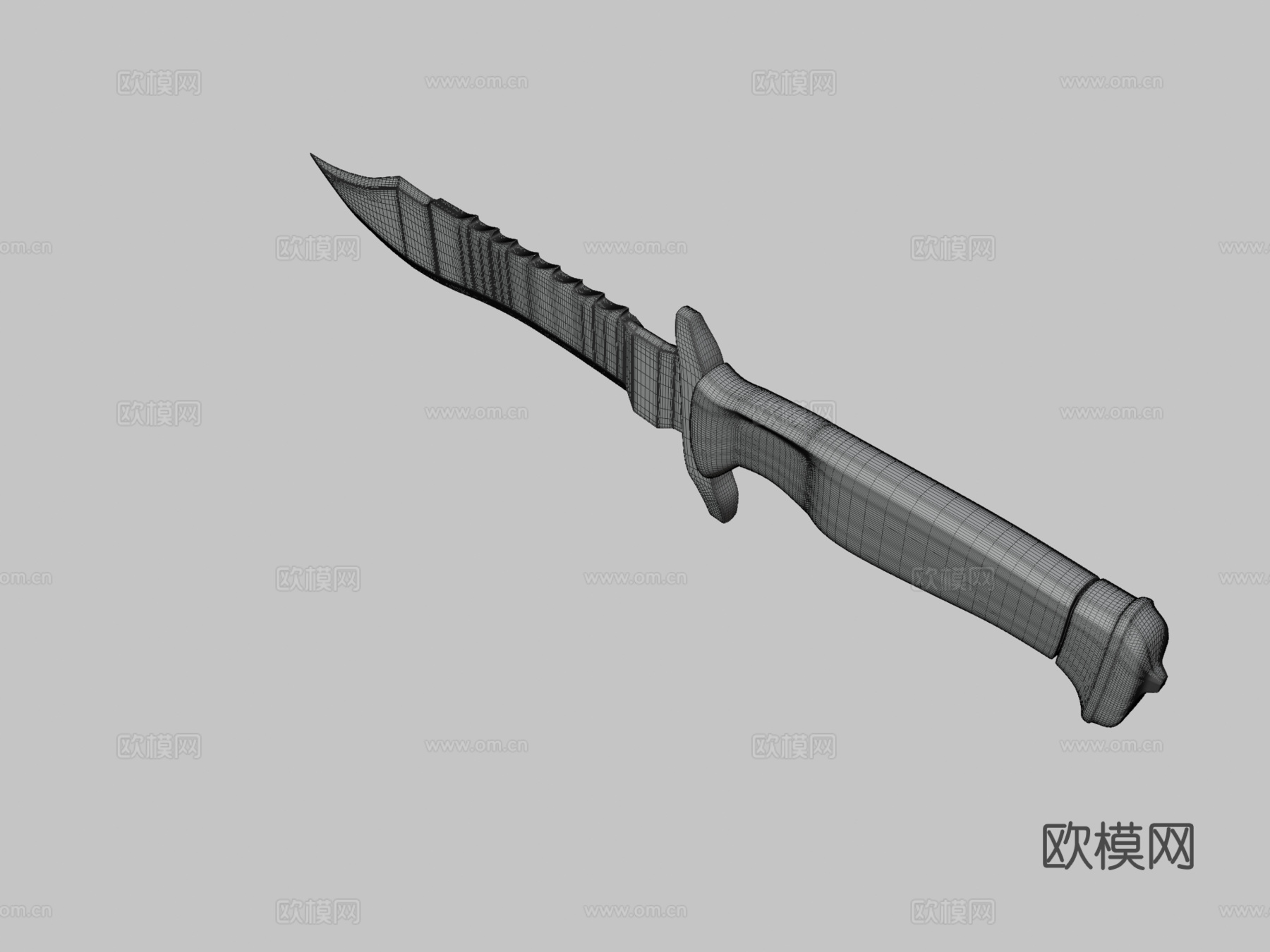 翡翠博伊刀3d模型下载（渲染图3）