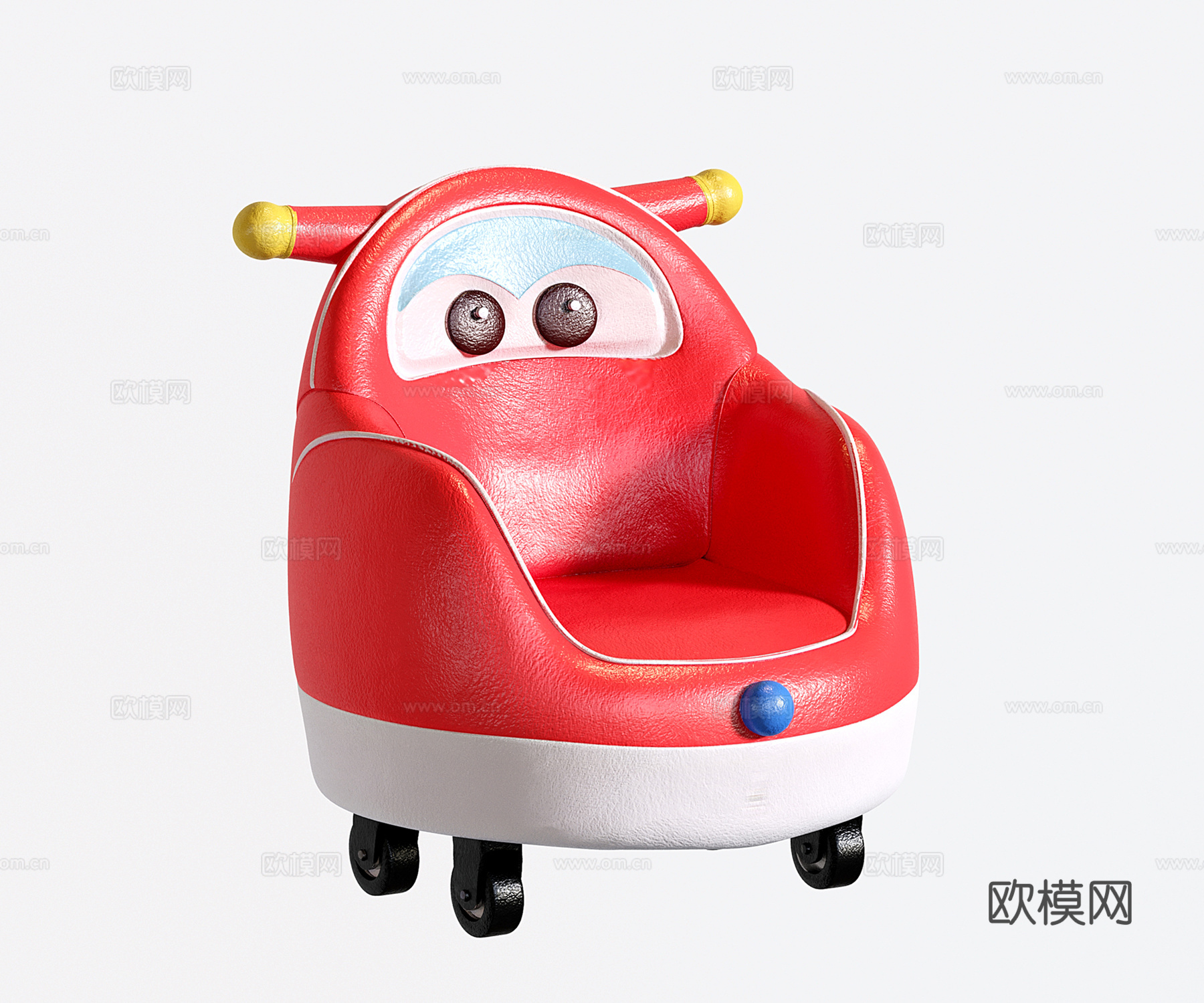 现代单人沙发 超级飞侠沙发 儿童沙发 卡通座椅su模型
