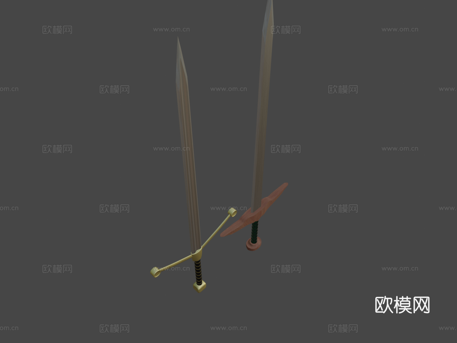 简约巨剑3d模型下载（渲染图7）