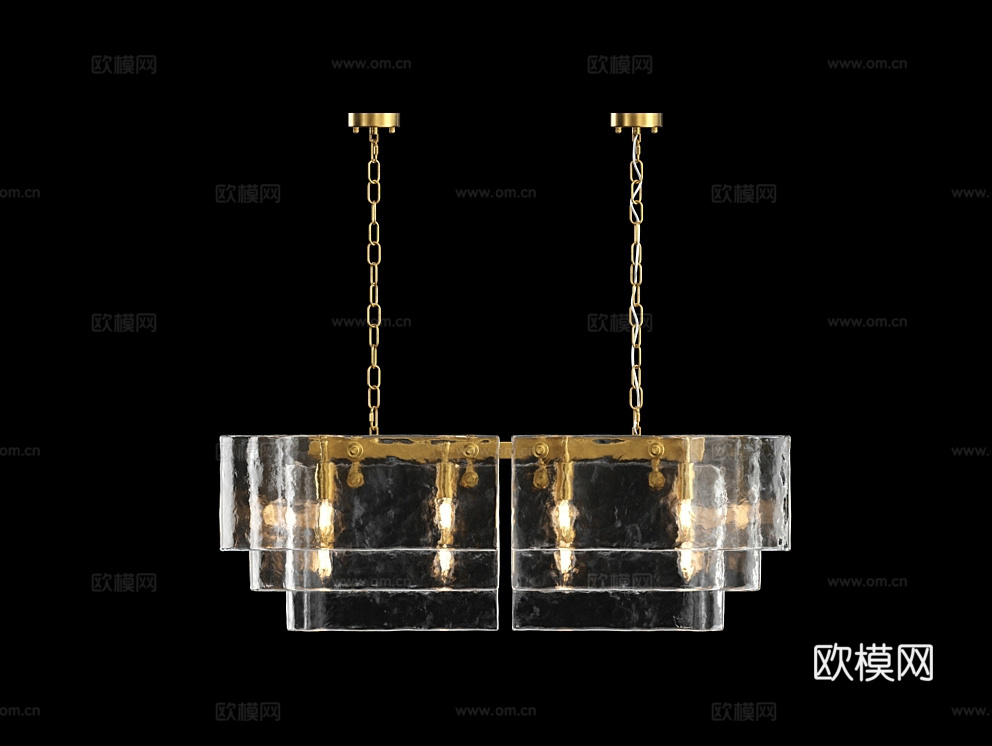 Cloyd 奢华吊灯3d模型下载（渲染图1）