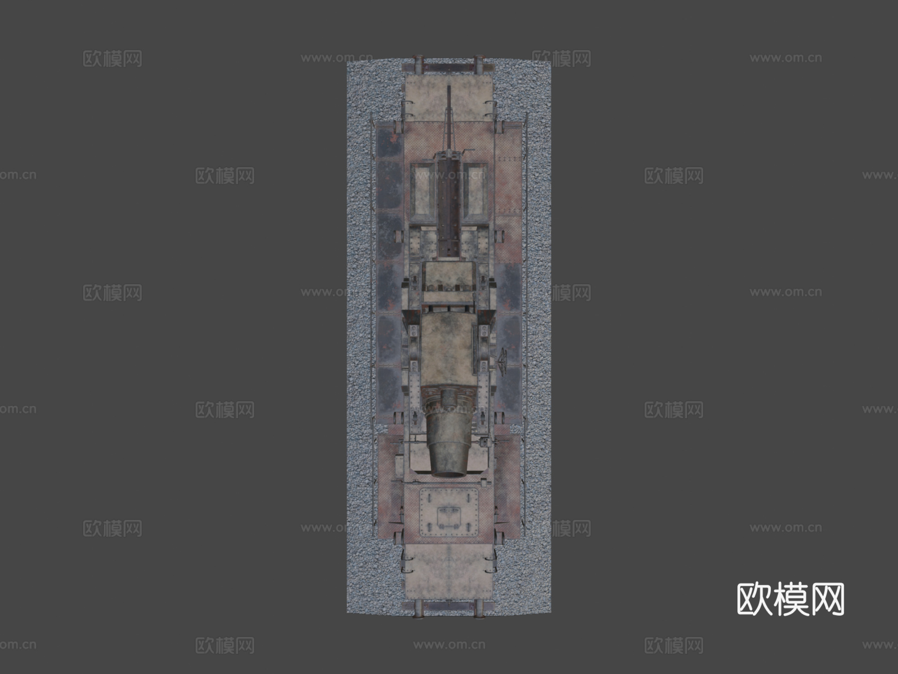 病理学2018铁路炮23d模型下载（渲染图8）