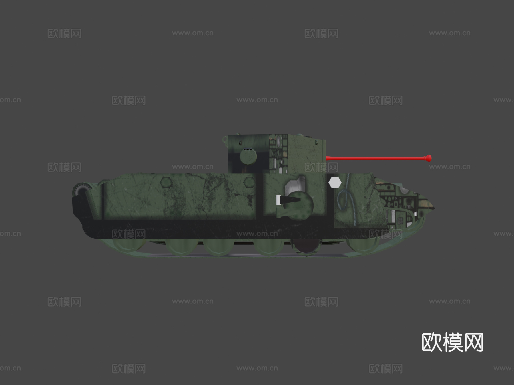 A33卓越者坦克3d模型下载（渲染图8）