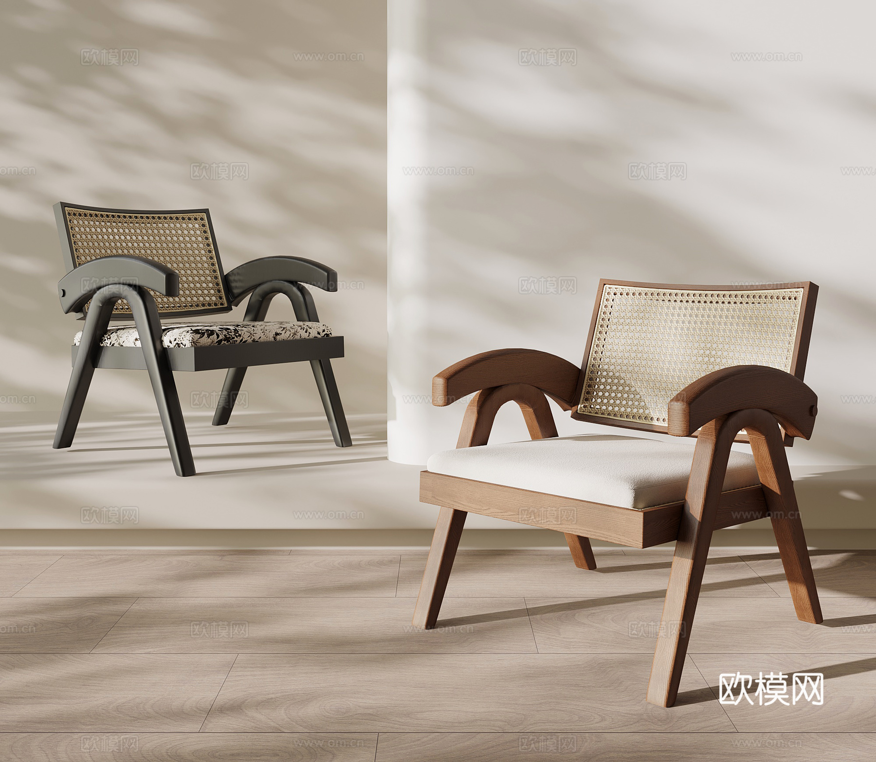 法式中古风休闲椅 单椅su模型