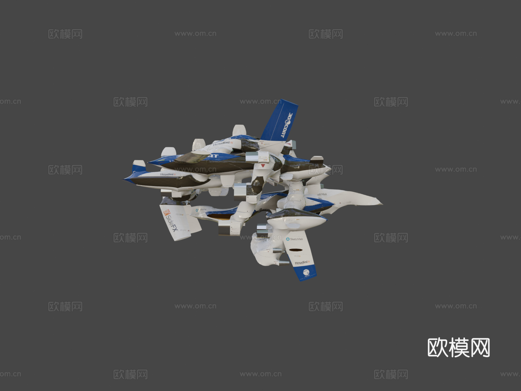 程序化硬表面建模测试9.733d模型下载（渲染图8）