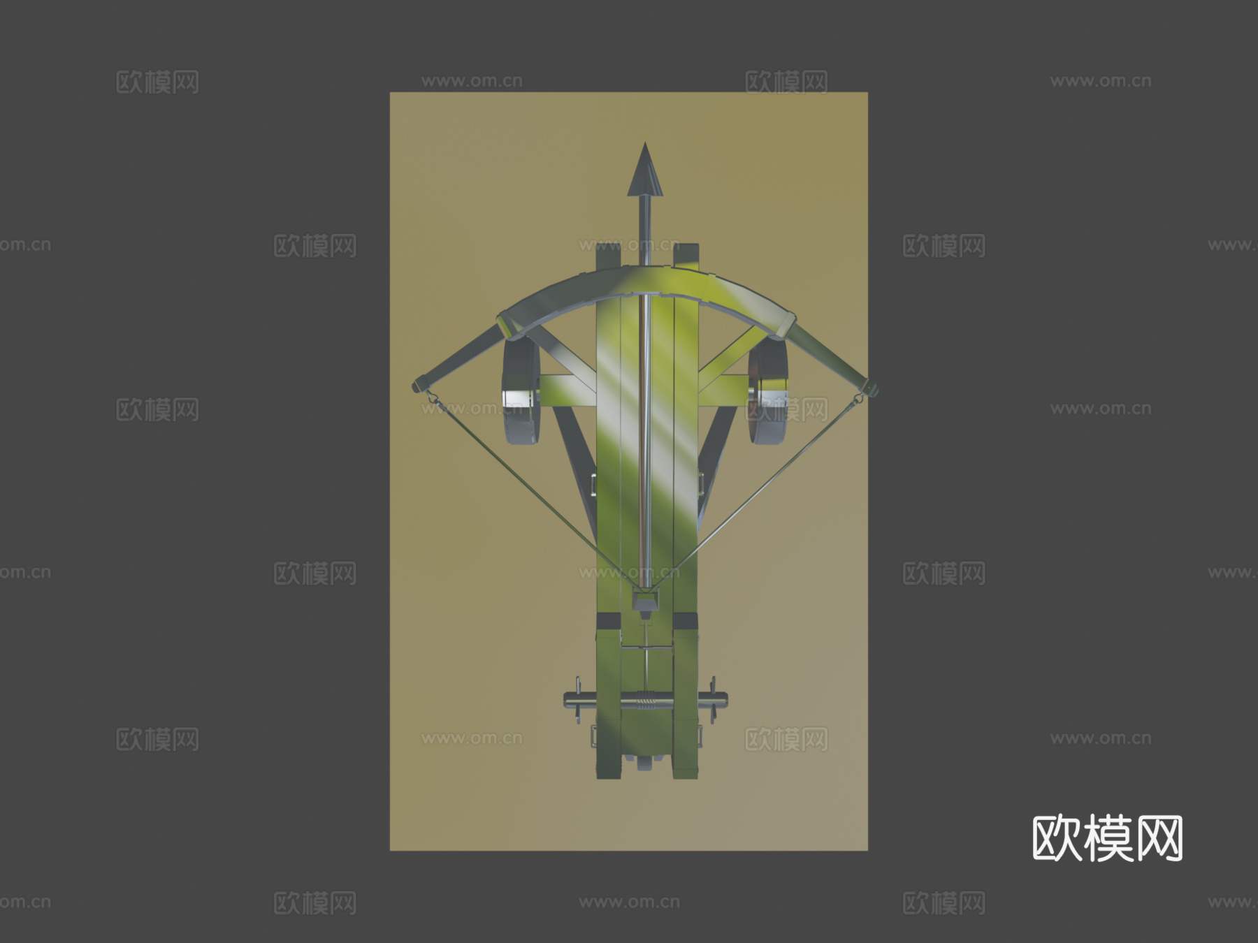弩炮3d模型下载（渲染图5）