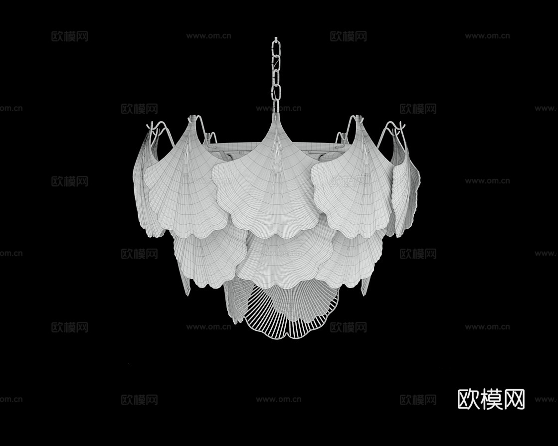 Cloyd 奢华吊灯3d模型下载（渲染图3）