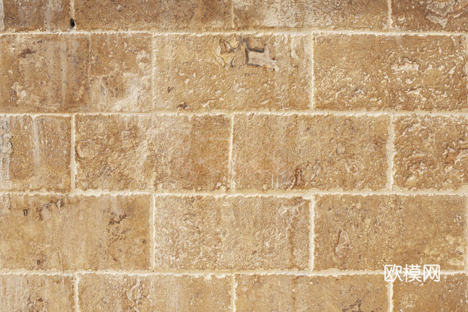 规则矩形形态干垒石，毛石墙面39