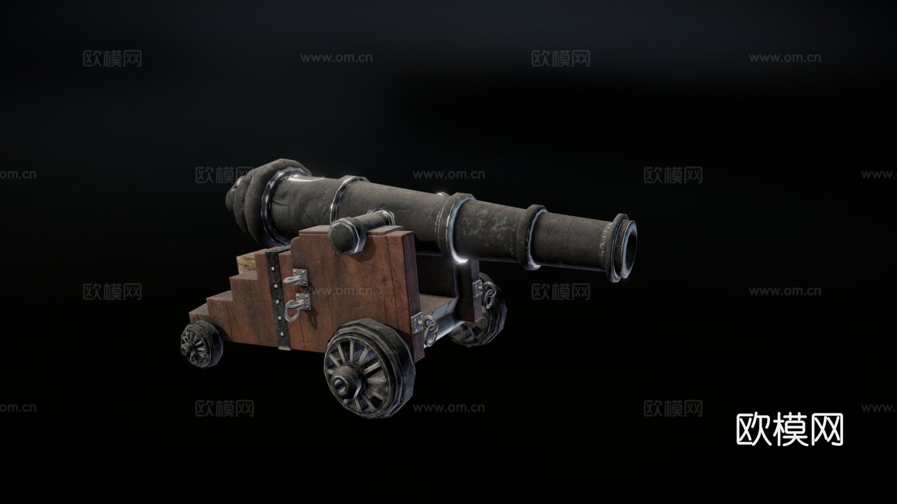 海军炮3d模型下载（渲染图1）