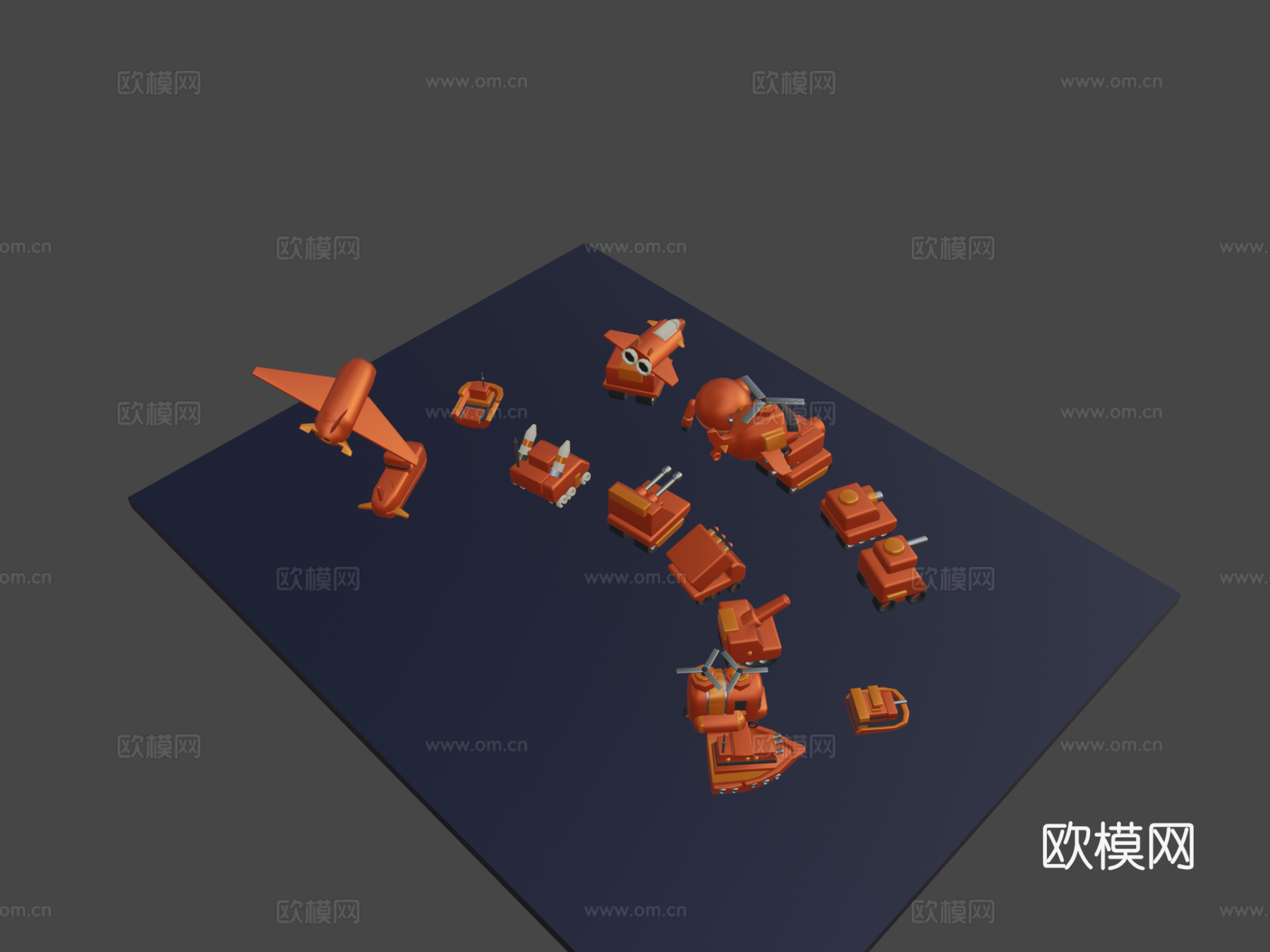 高级战争橙星军团3d模型下载（渲染图8）
