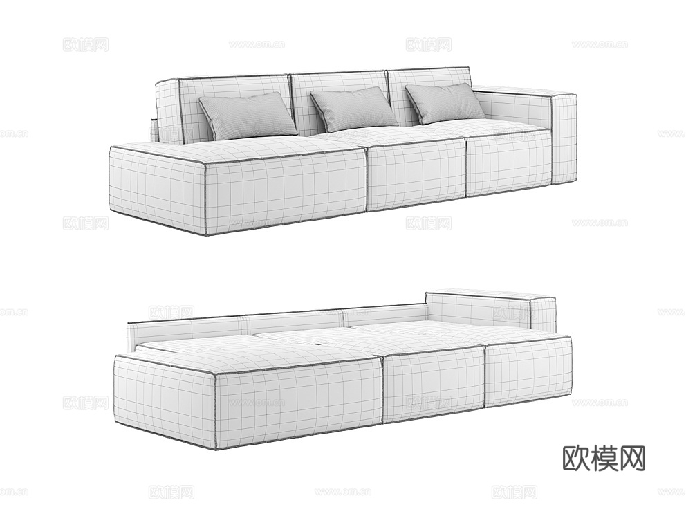 MEBELFORM 三人沙发 沙发床3d模型下载（渲染图5）