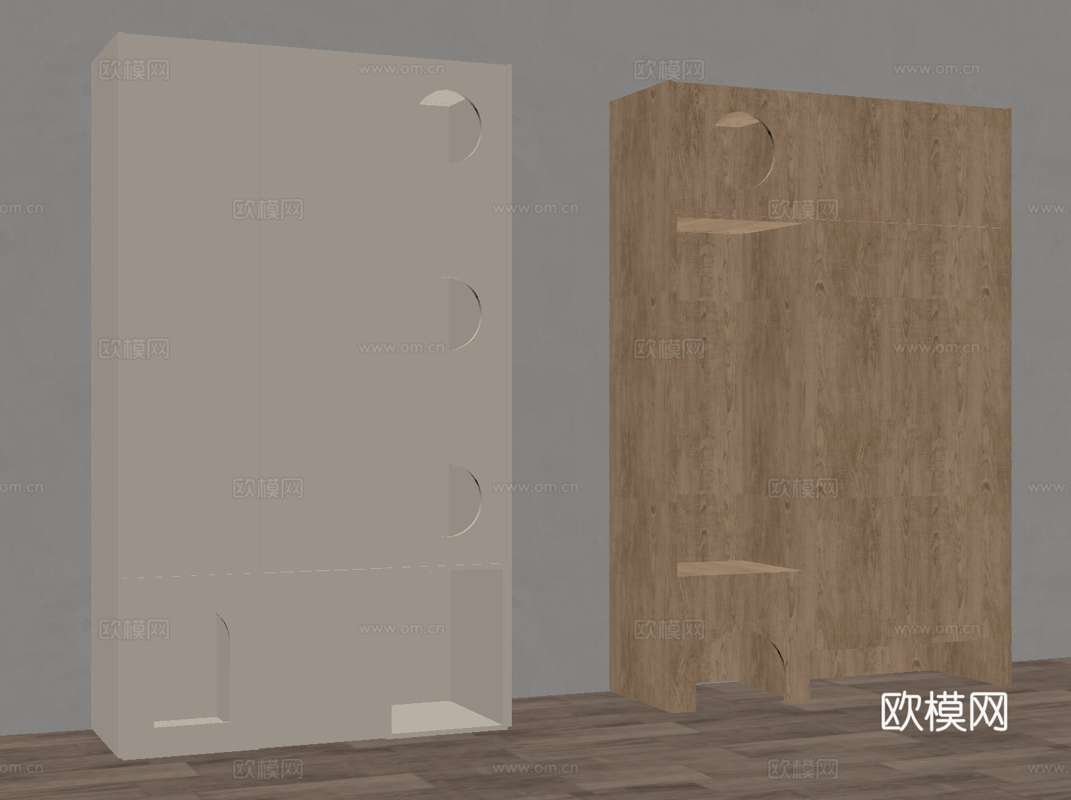 现代宠物柜 猫爬架su模型