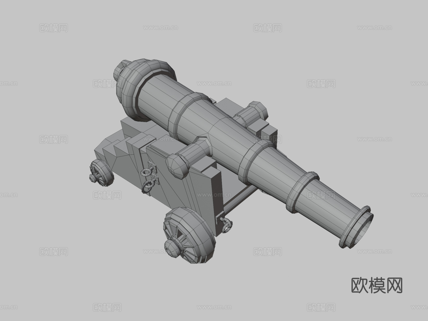 海军炮3d模型下载（渲染图3）