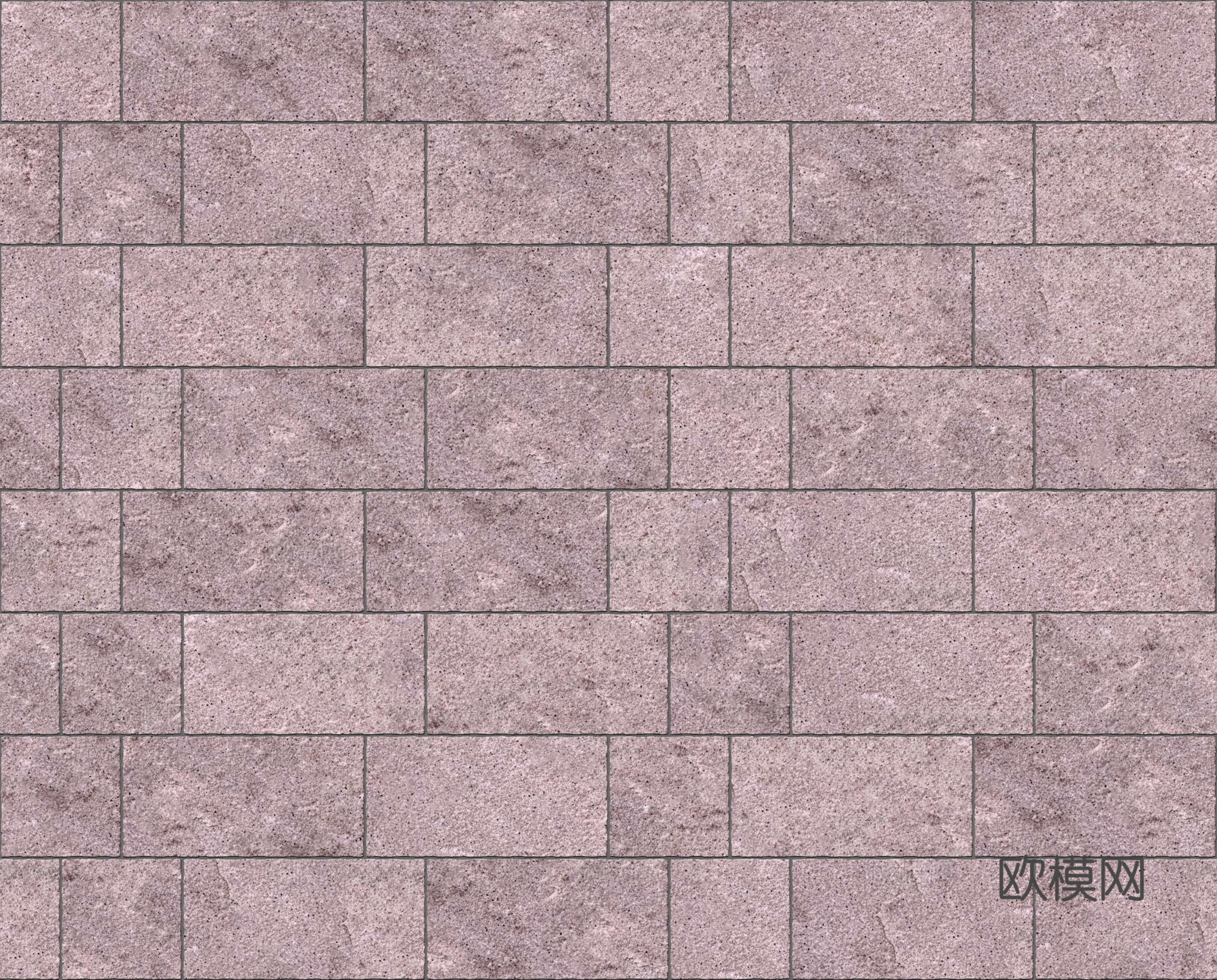 暗红色红色砂岩石板-宽窄间隔错缝36