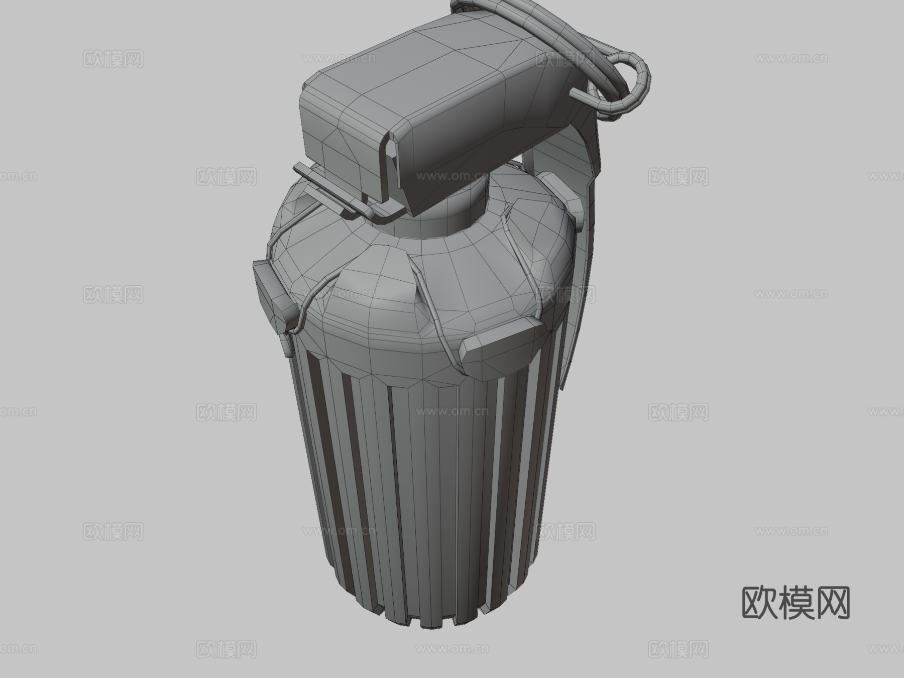 M43破片手榴弹3d模型下载（渲染图3）