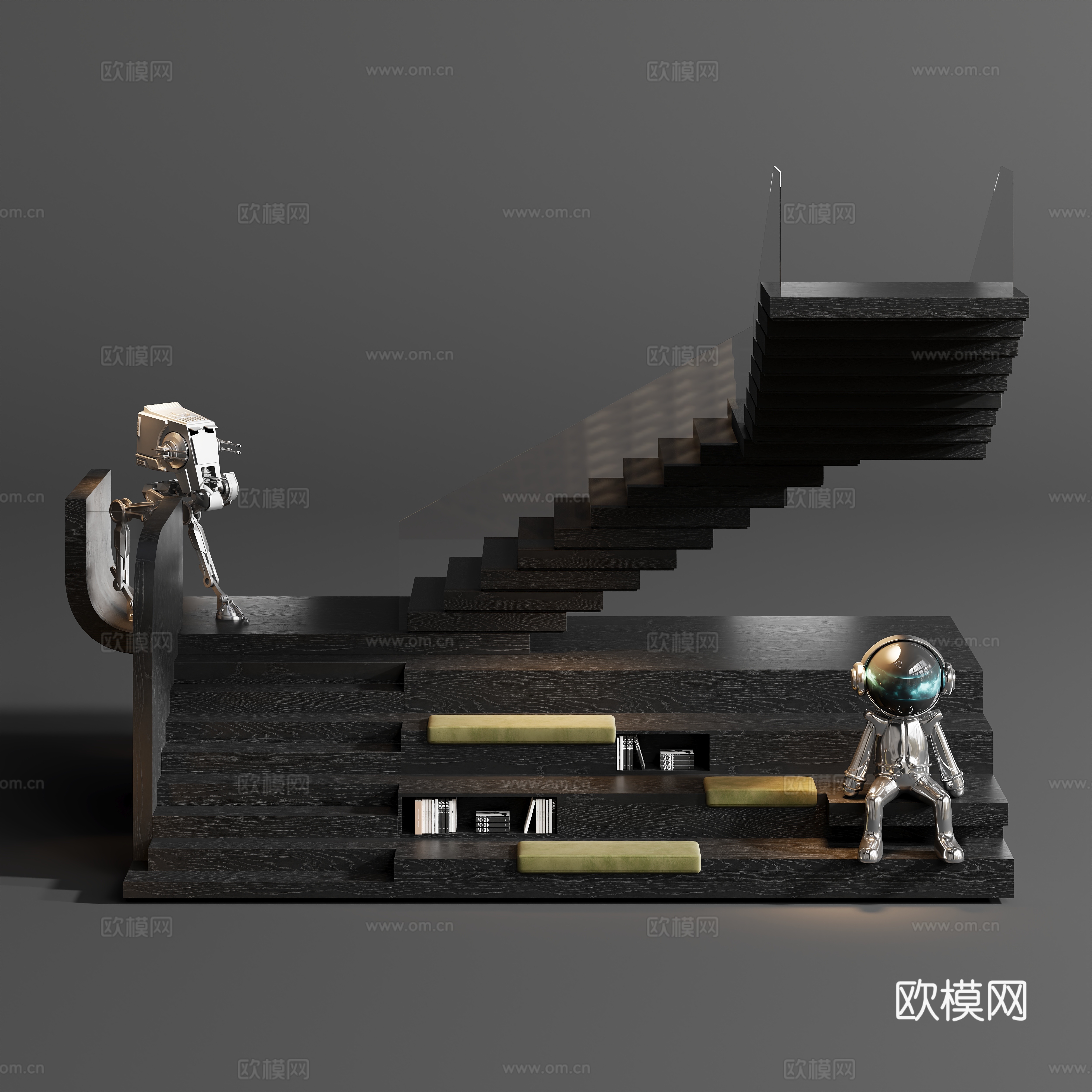 楼梯休息步梯玩偶3d模型下载