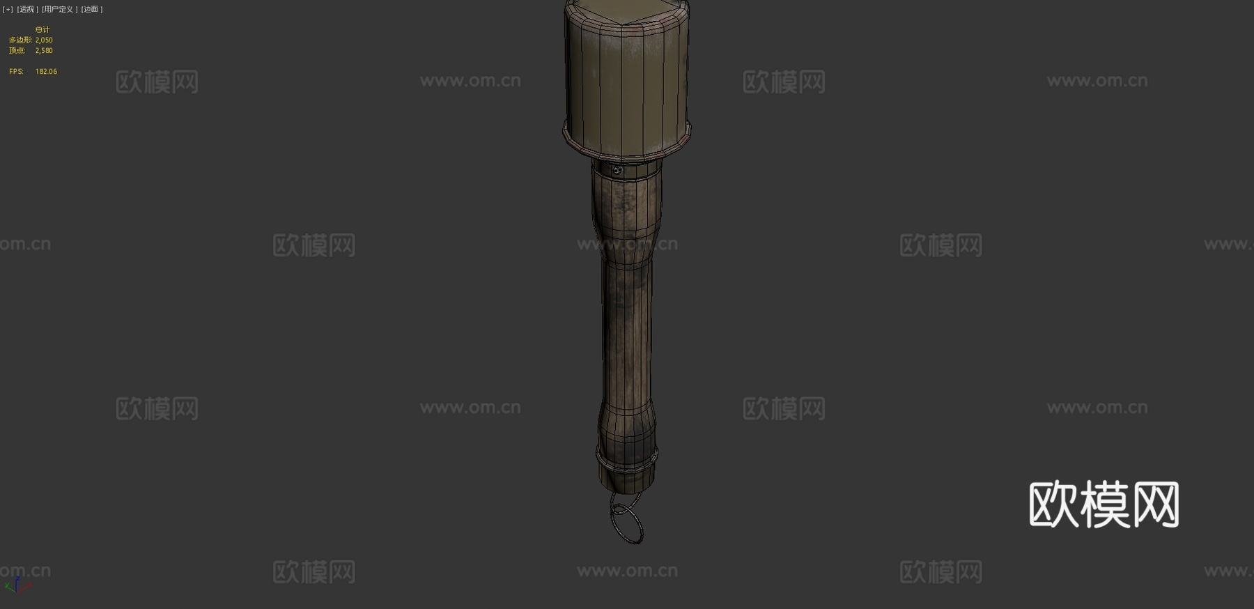 木柄手榴弹243d模型下载（渲染图4）