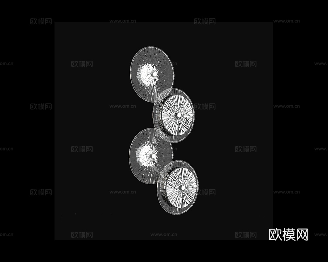 Cloyd 轻奢装饰壁灯3d模型下载（渲染图1）