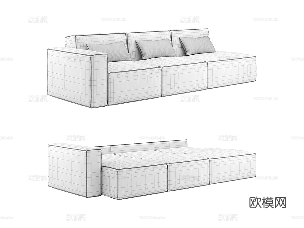 MEBELFORM 三人沙发 沙发床3d模型下载（渲染图5）