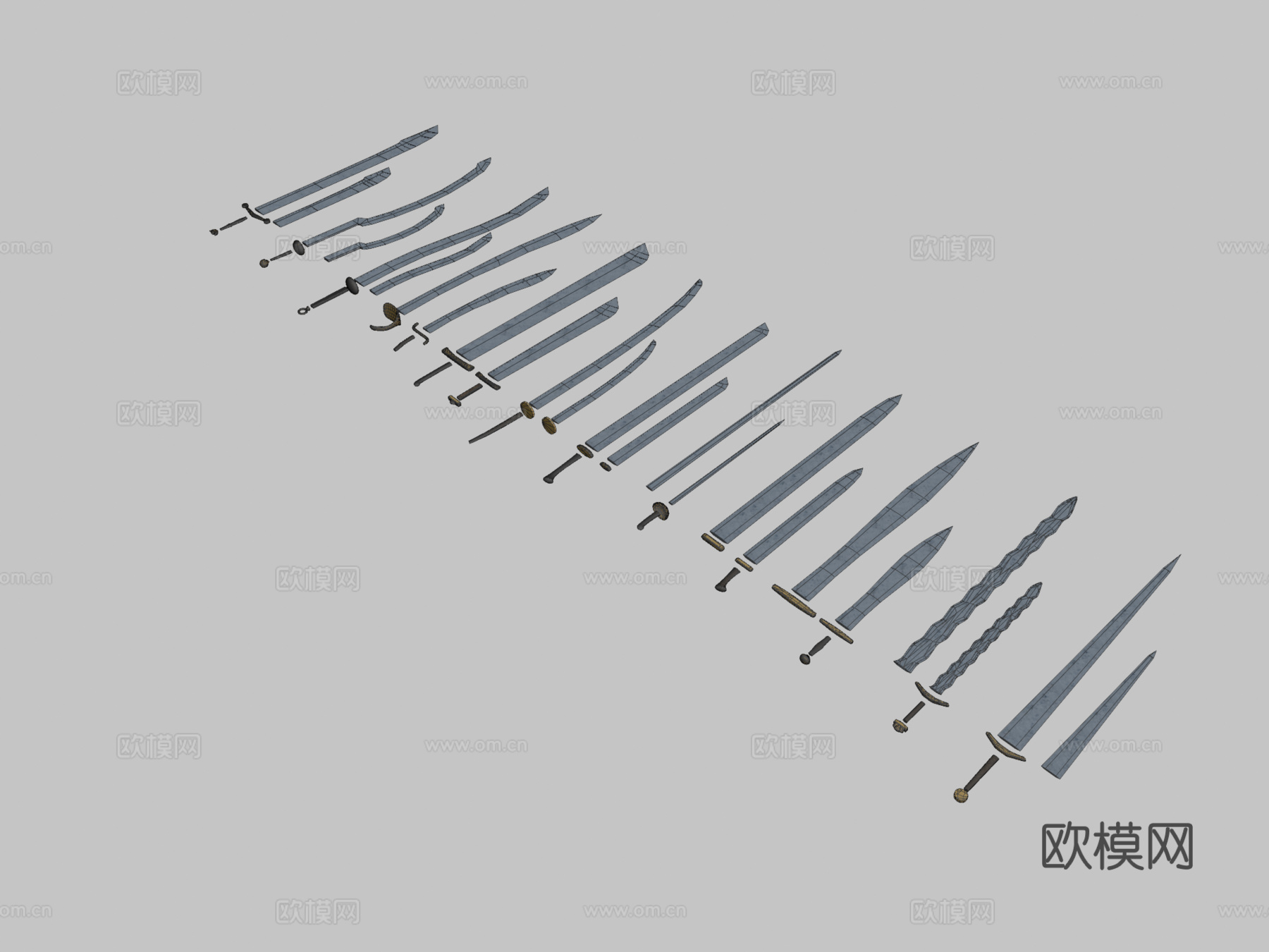模块化剑3d模型下载（渲染图2）