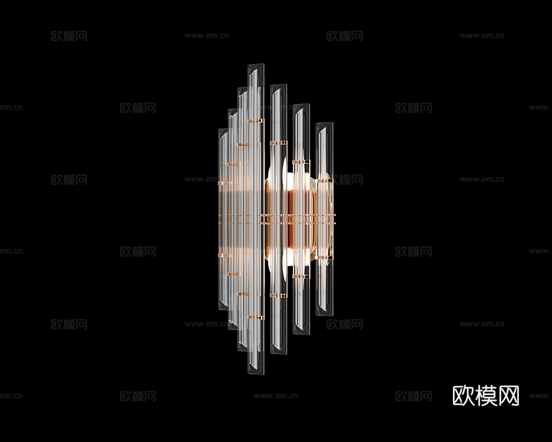 Cloyd 轻奢壁灯3d模型下载（渲染图2）