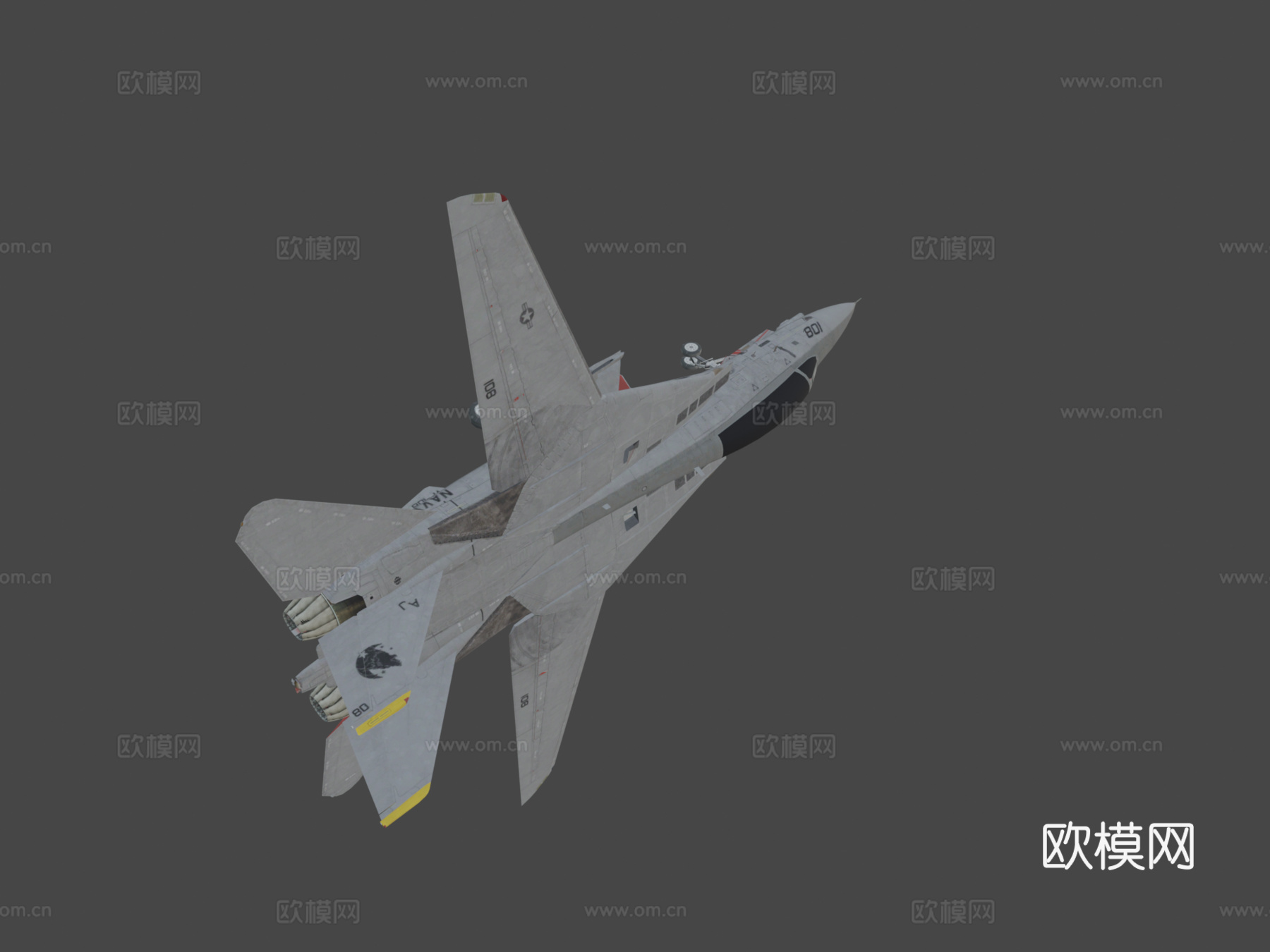 F14雄猫壮志凌云起落架放下可版3d模型下载（渲染图7）