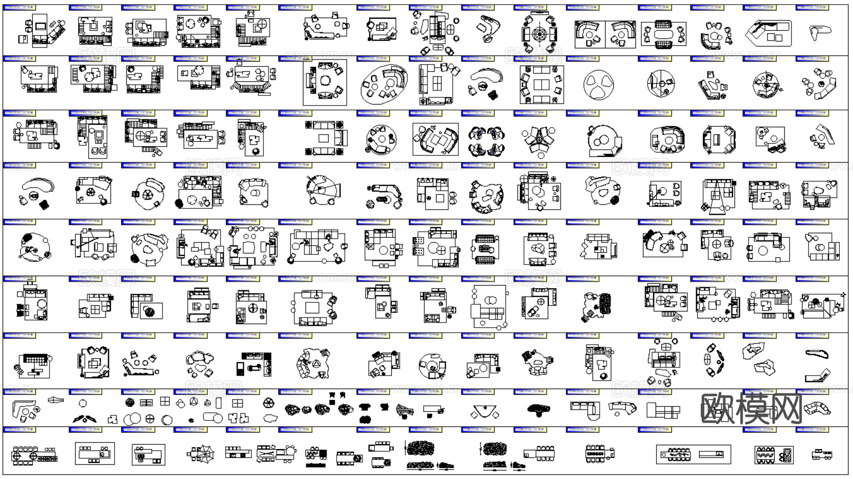 2026网红沙发CAD图库专辑大全cad施工图