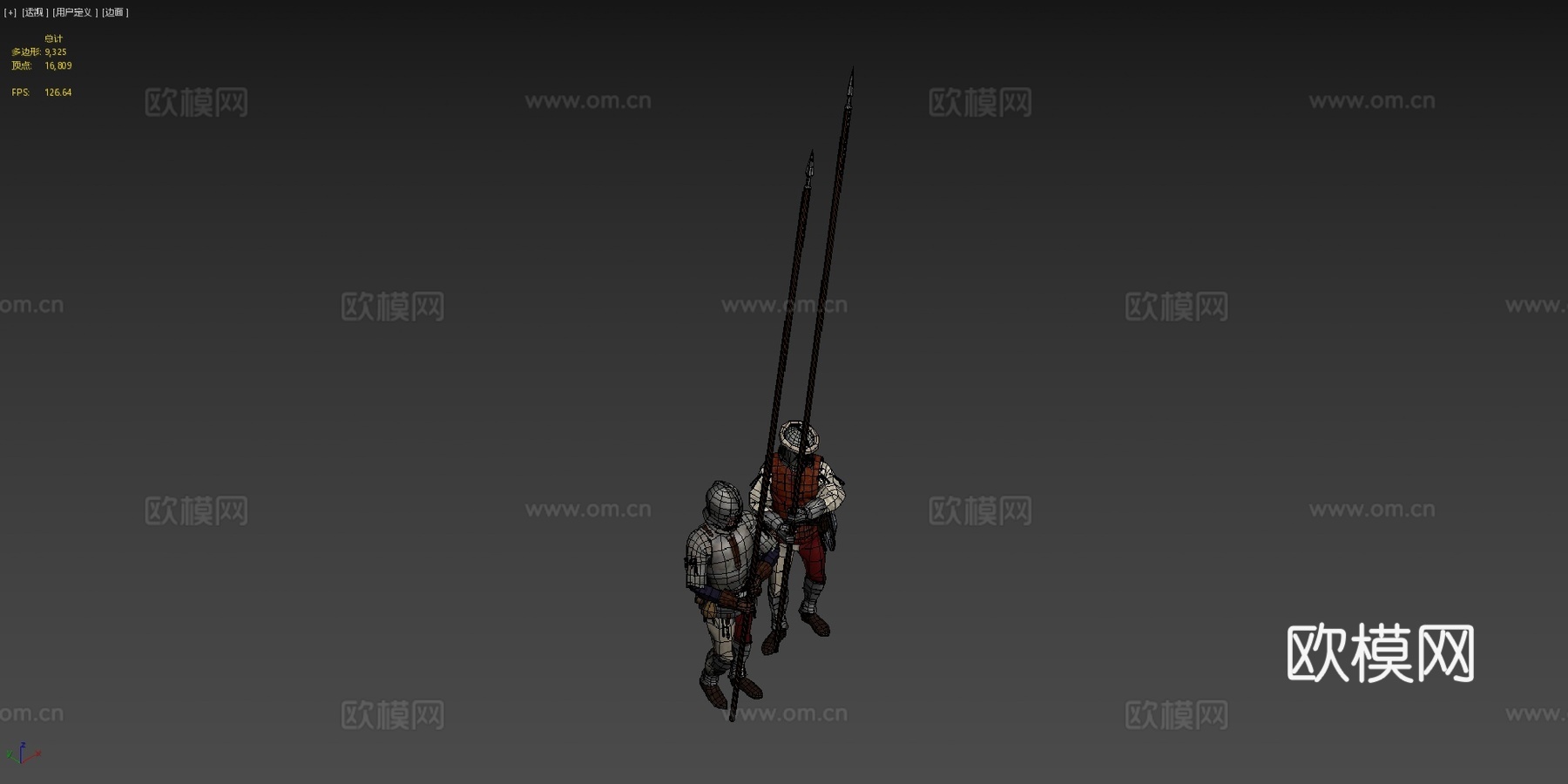 意大利专业长矛升级版3d模型下载（渲染图4）