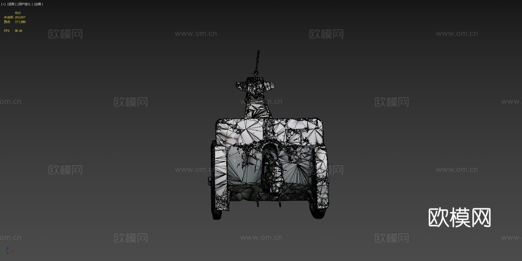 加农炮100 H7143d模型下载（渲染图4）