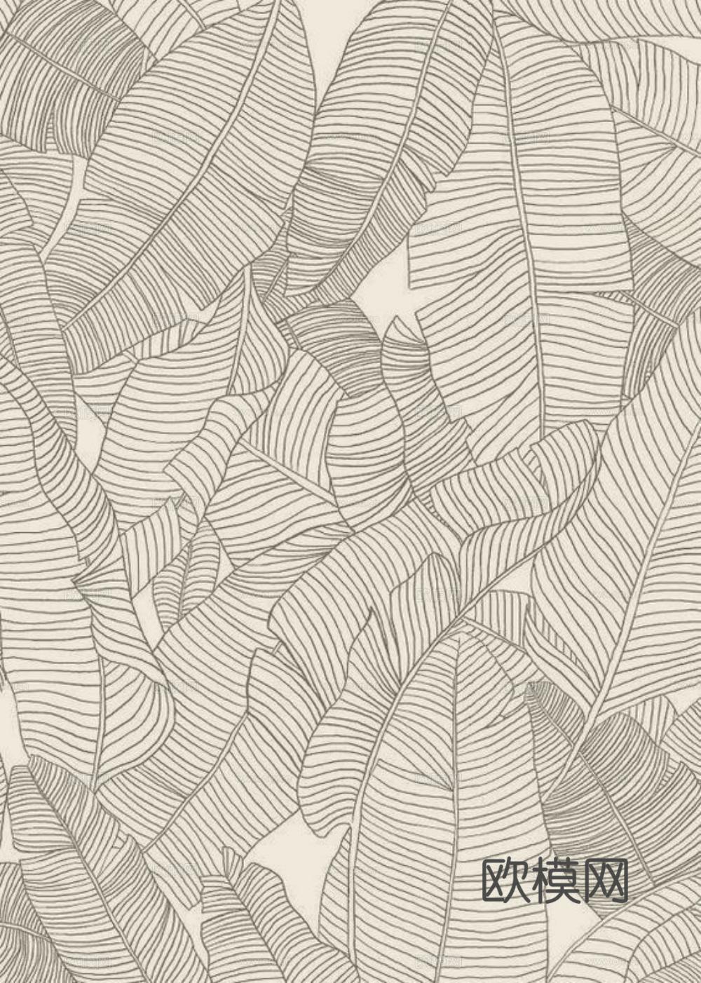 植物壁纸壁布 植物印花壁纸